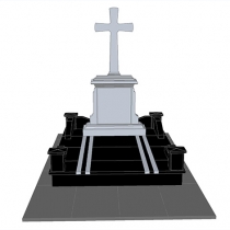 3д модель памятника на одного. Фото проекта памятника под заказ.